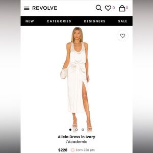 L’Academie light cream in color, cocktail dress, size XL